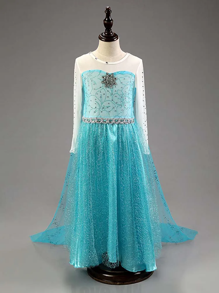 Hot Christmas Girls Princess Wedding Children Dress Party Vestidos Cosplay Baby Dresses Summer Kids Custom Longer Style Clothes | Детская