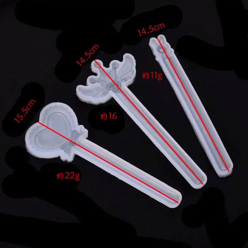 

3Pcs Crown Rabbit Wing Straight Ruler Silicone Mold Kit Resin Casting Craft Tool
