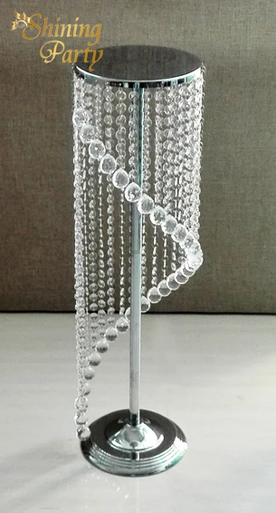 Поворотный 70 см высокий хрустальный стол центральный элемент Серебряный цветок