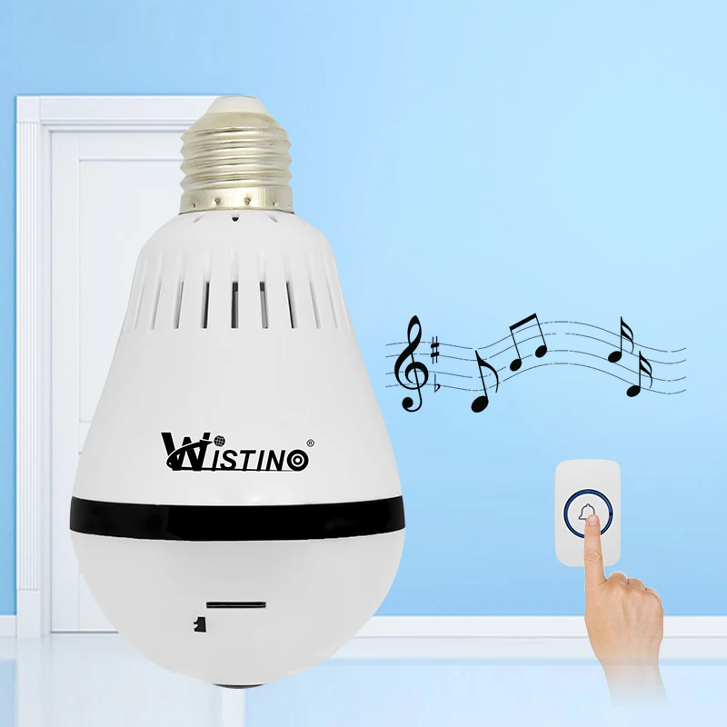 Wistino 960P Беспроводная IP камера лампа беспроводная Wi Fi для дверного звонка CCTV