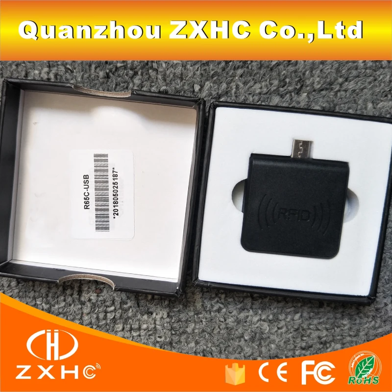 Портативный считыватель RFID 125 кГц TK4100/EM4100/EM4200 Android Mirco USB для эмуляции клавиатуры