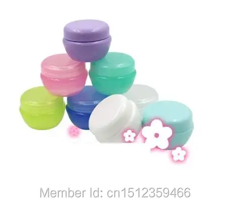 Женская пластиковая баночка для крема 5 мл в форме зефира белая зеленая розовая