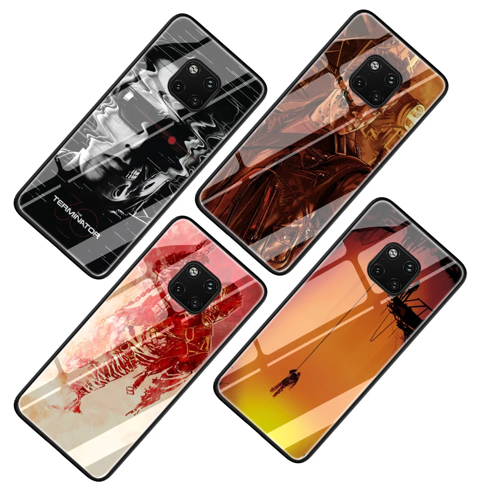 Чехол из закаленного стекла Terminator для телефона Huawei P10 P20 P30 Y6 Y9 Honor 8X 7A pro 9 10 Lite Mate 20 Pro