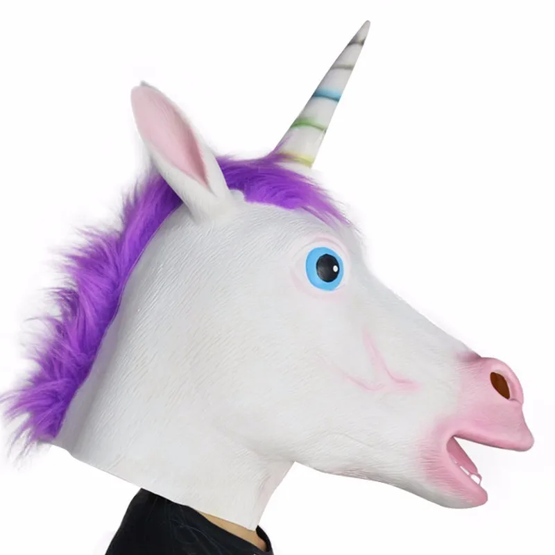 2019 праздника Хэллоуин маска полный уход за кожей лица Единорог Маска для