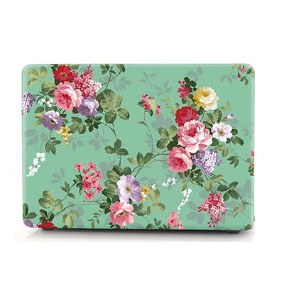 Light green Пластиковый чехол для ноутбука с красивым принтом для Apple Macbook Air retina 11 12 13,3 Pro 13 15 A1989 чехол для ноутбука с сенсорной панелью - Цвет: Light green