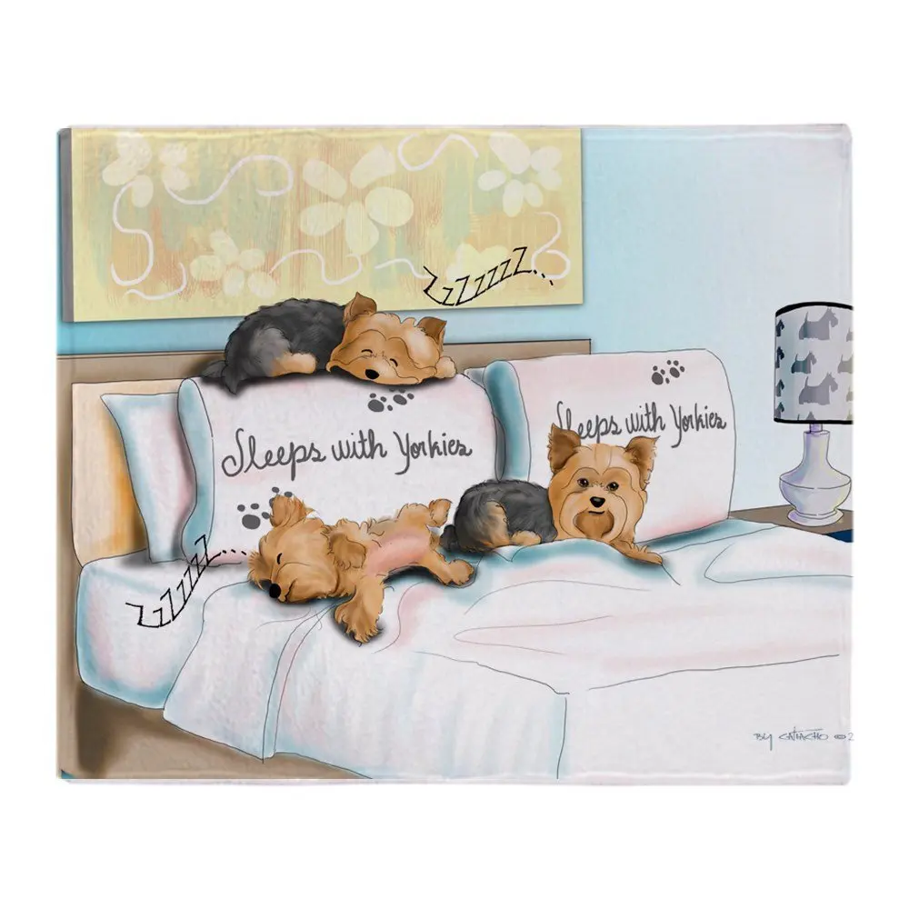 Мягкое Флисовое одеяло для сна с йорками дивана/кровати/машины/офиса|fleece blanket|manta