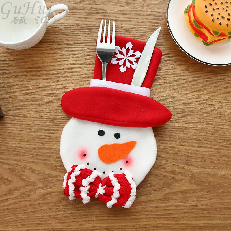 5 шт. креативная посуда для дома Рождественское украшение мультяшный Санта-Клаус