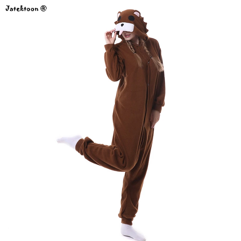 Коричневый Pe do медведь милый медвежонок Pedobear мягкие пижамы Аниме Косплэй костюм