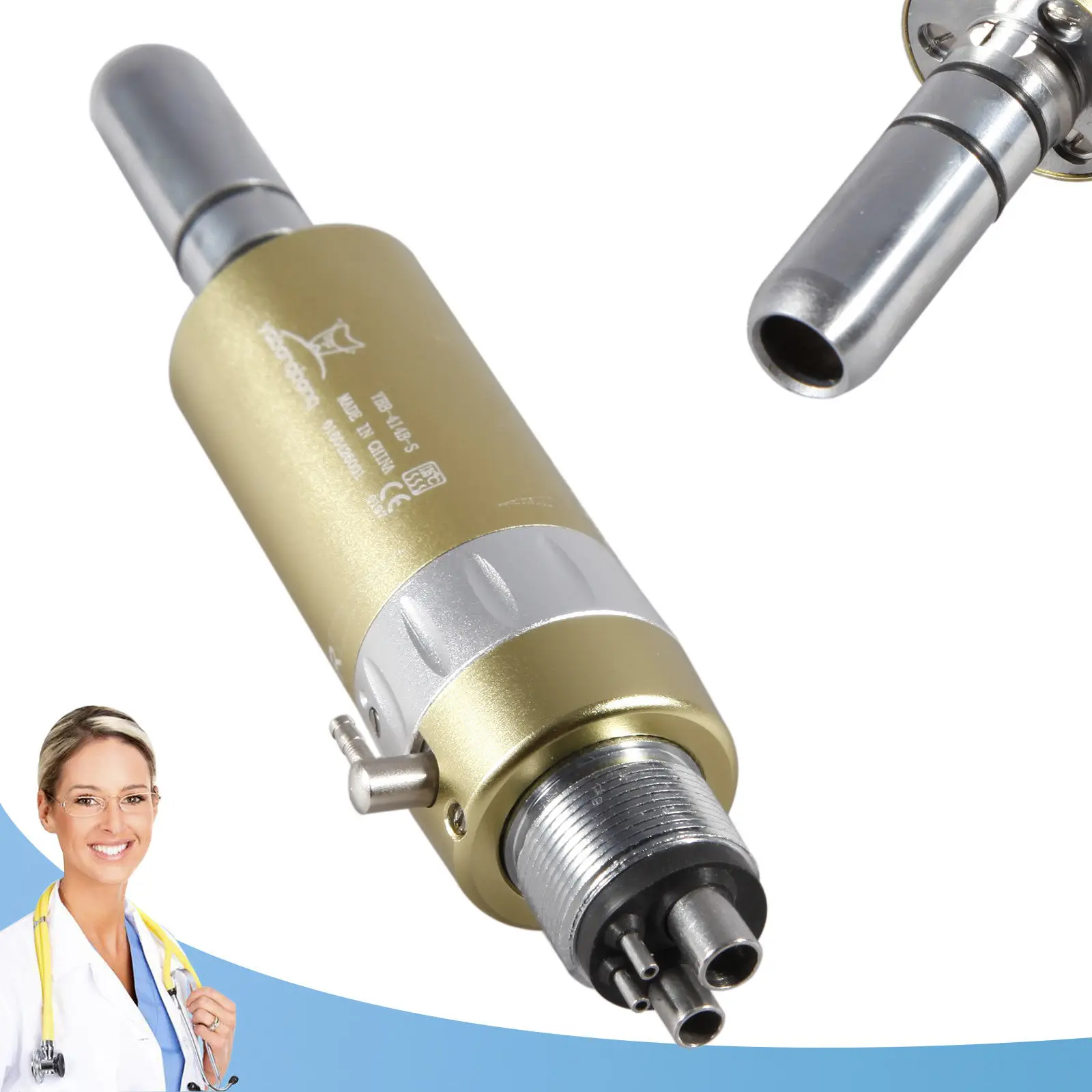 

5 Packs NSK Style Dental Contra Angle Handpiece+Air Motor 4 Hole Slow Low Speed