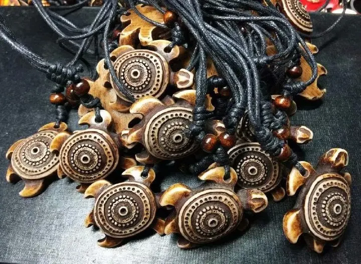 12 шт. ожерелье с черепашкой кости яка скульптура кулон из искусственного