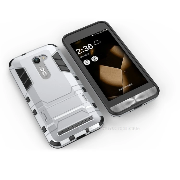 Роскошные Heavy Duty Гибридный Жесткий Прочная Резиновая Броня Чехол Для Asus Zenfone 2E