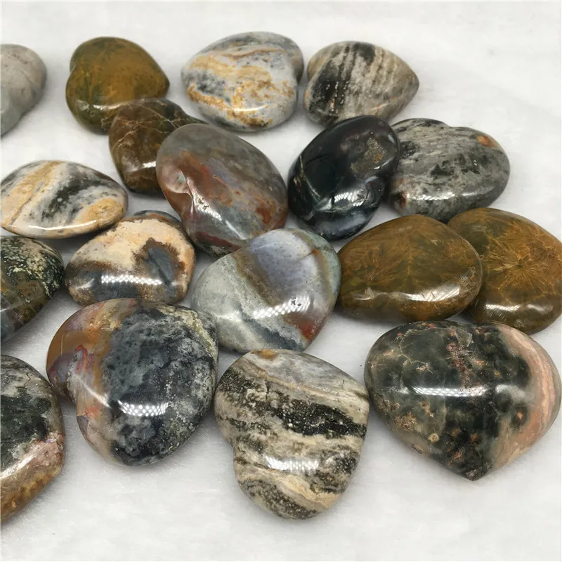 

Beautiful Natural Ocean Jasper Quartz Crystal Gem agate Heart
