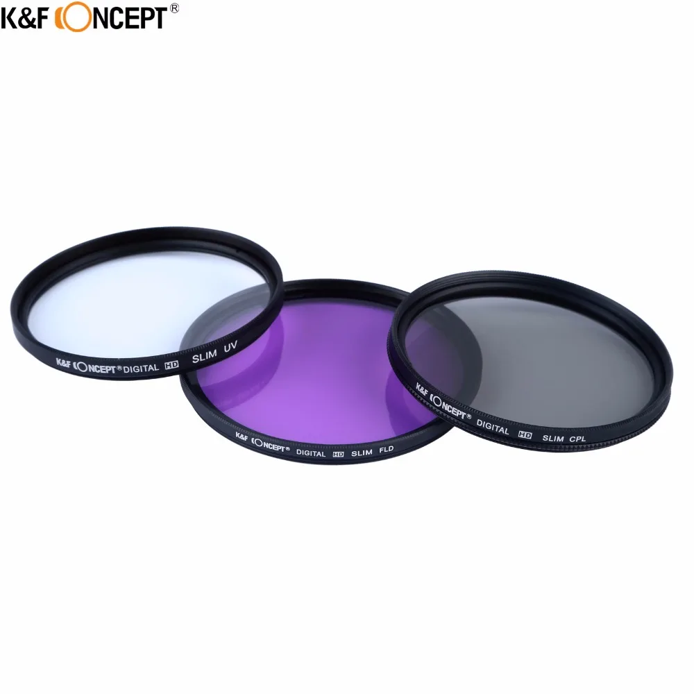 K & F концепция 58 мм Макро + 1 2 4 10 Set УФ CPL FLD ND 8 Камера фильтр объектива Kit бленда