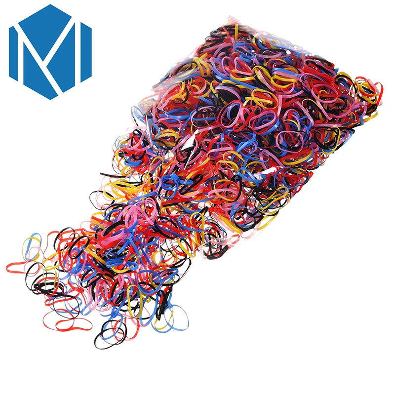 Одноразовые резинки для волос M MISM 1 сумка = 600/2000 шт. цветные прически хвостиком из