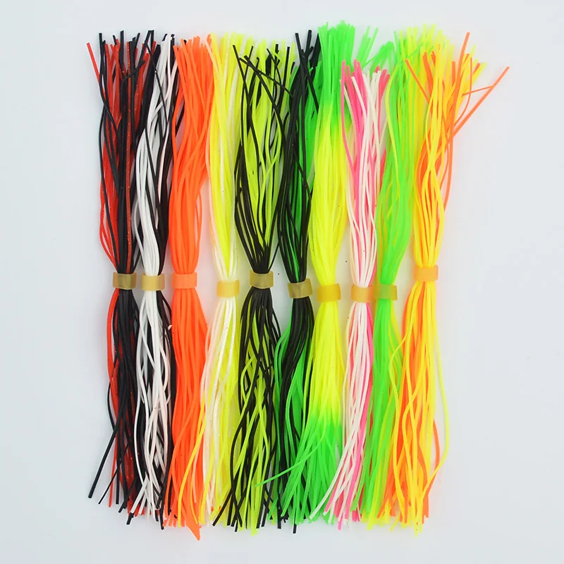 Рыболовная резиновая юбки 10 пряди на крючках 30 шт. Спиннербейт приманка Jig Head крюк