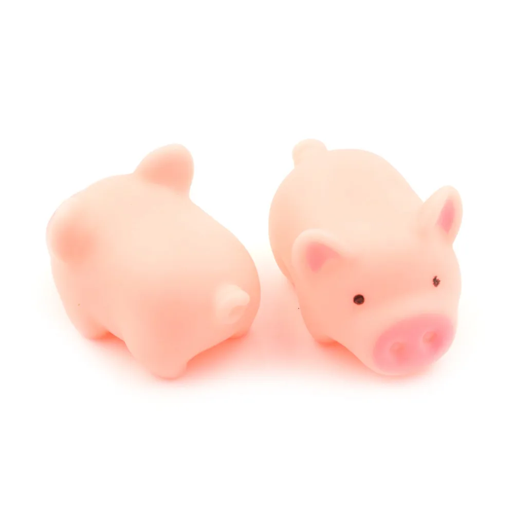 2Pcs Squishy Pink Pig Funny Cartoon Mochi TPR Squeeze Straps Fun Joke Toy Gift Antistress Toys DIY Decor Accessories | Игрушки и хобби