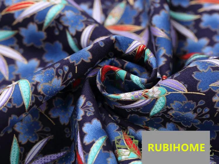 RUBIHOME (45x11 0 см/шт.) Японский бамбуковый дизайн кимоно 100% хлопковая ткань бронзовая