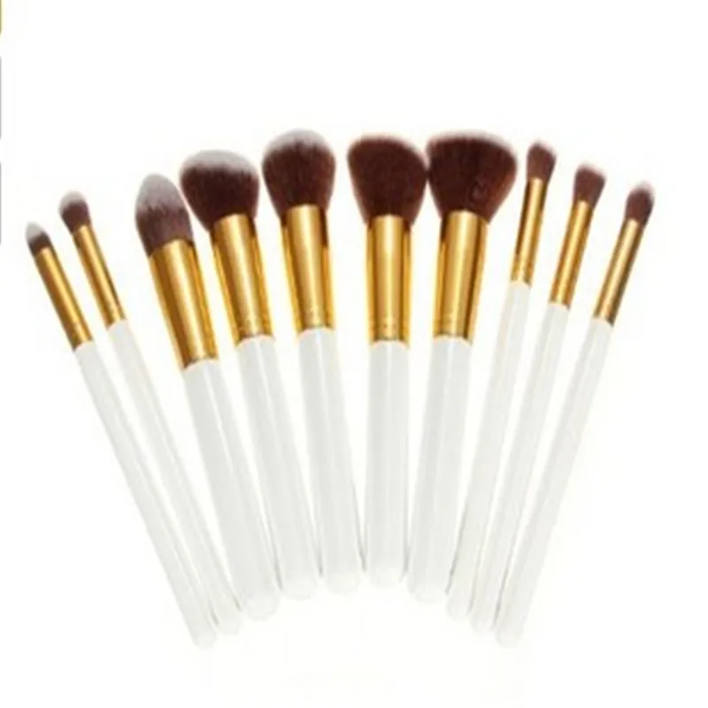 10 шт. кисти для макияжа косметическая пудра тональная кисть смешивания румян