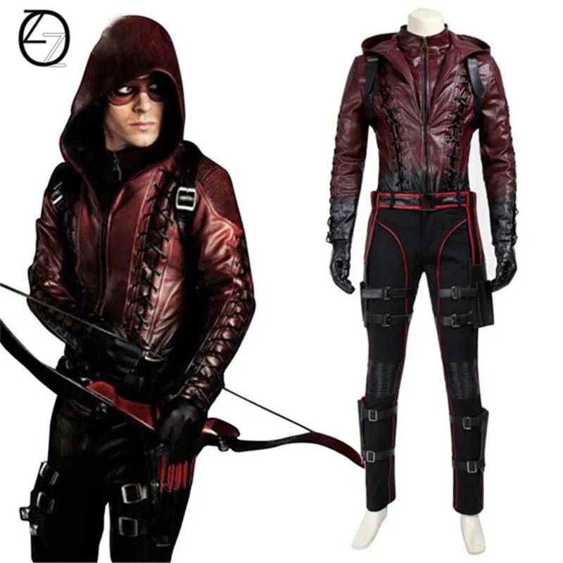 Красная стрела костюм Зеленая Стрела Сезон 3 Рой Харпер Косплэй наряды форма на