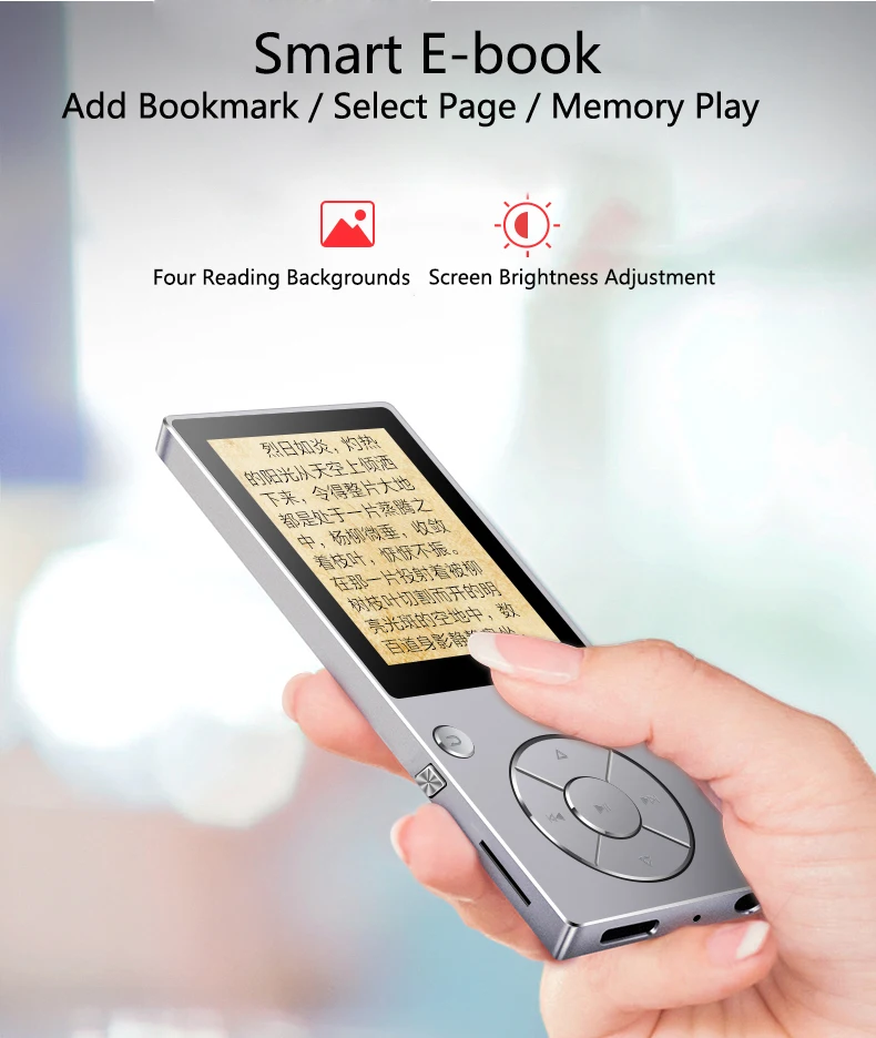 Mp3-плеер с Bluetooth динамиком сенсорная кнопка тонкий металлический hifi музыкальный плеер с fm-радио электронная книга hi fi walkman Поддержка usb, mini S