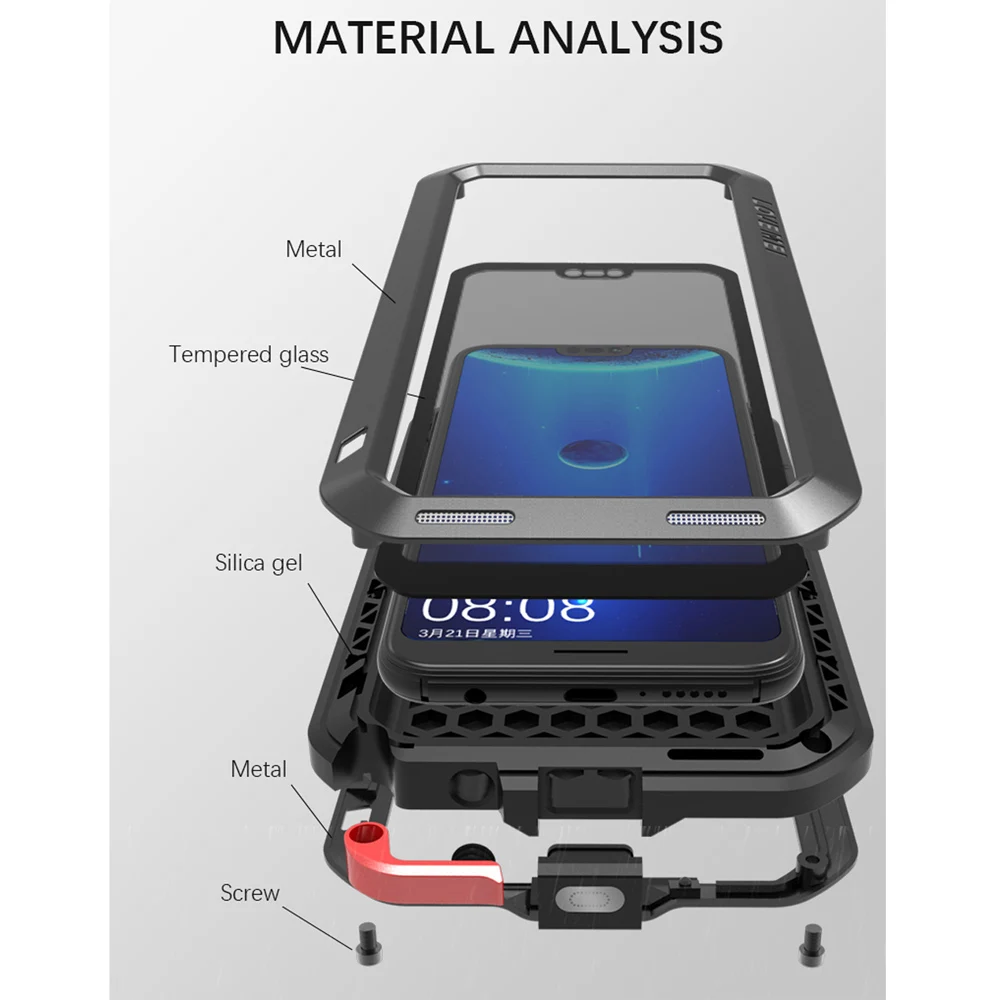 Мощные Чехлы LOVE MEI для телефонов Huawei P20 Lite чехол Nova 3e сверхпрочный ударопрочный из