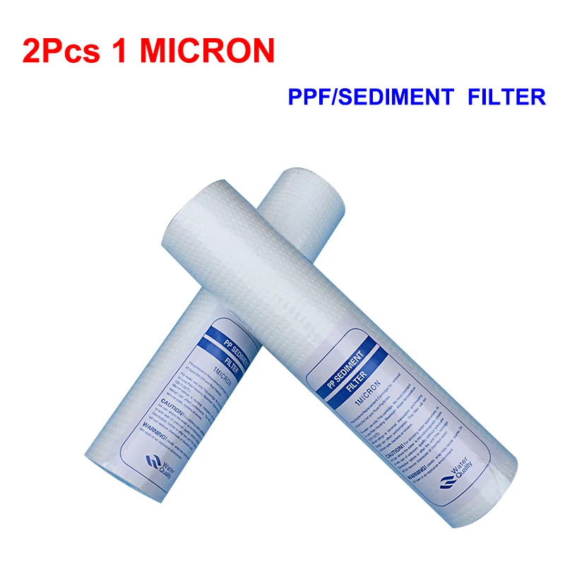 Water Filter parts 2 Pcs 10 INCH 1 MICRON PPF/SEDIMENT WATER FILTER CARTRIDGE Water Purifier Cartridge Aquarium REVERSE OSMOSIS