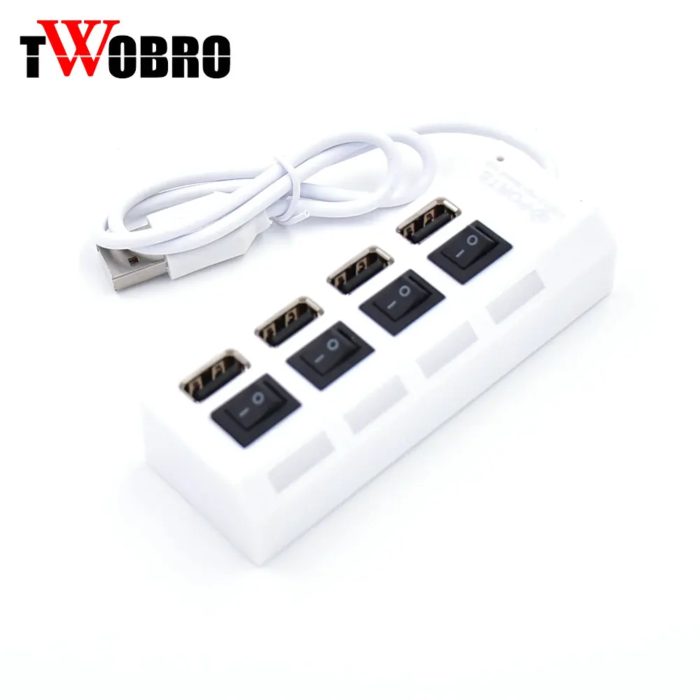 USB Hub 4 вспомогательное устройство для 2 0 сплиттер адаптер с переключателем