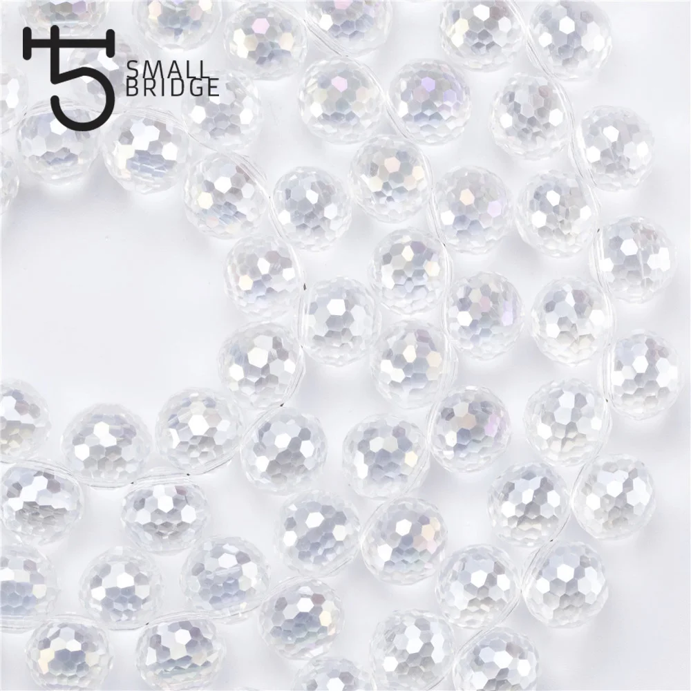 Прозрачные стеклянные бусины 8 дюймов 10 мм X001|faceted glass beads|bead czechround beads |