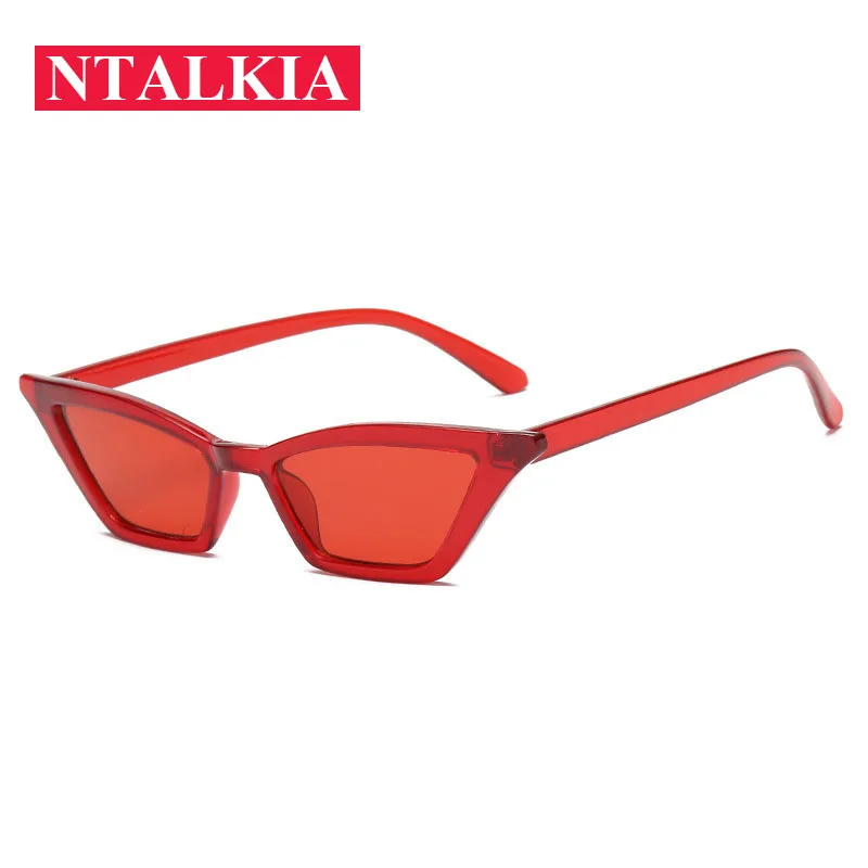 

2018 Fashion Small Sexy Cat Eye Sunglasses Women Classic Brand Designer Candy Color Sun Glasses Red Black Sunglass Female UV400