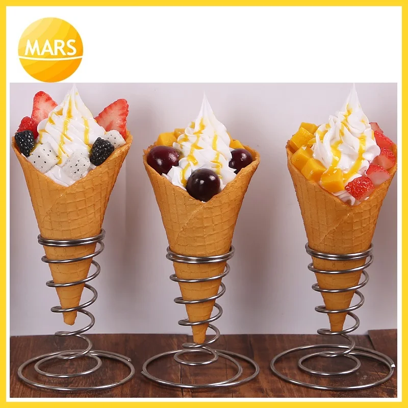 window display fake food model ice cream cone sample snack waffle mould simulation puff mold decoration foods of bar | Бытовая техника
