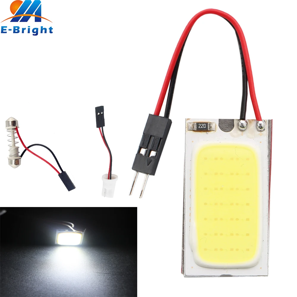 YM E Bright 100 шт./лот C5W T10 Festoon адаптеры COB 21 SMD Купол свет автомобиля интерьер чтения