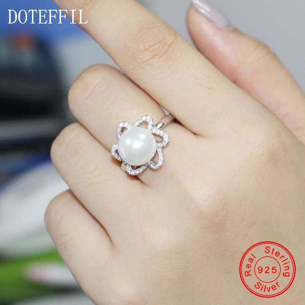 8 мм жемчужное кольцо из 100% стерлингового серебра женское очарование модное