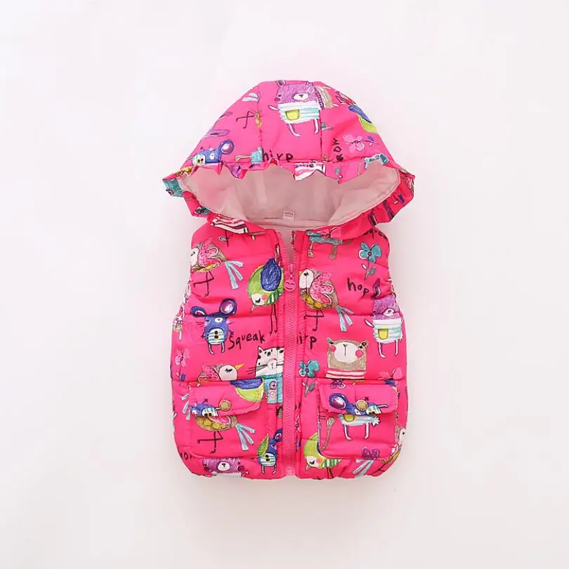 Теплая жилетка для маленьких девочек осенне-зимняя верхняя одежда жилет с