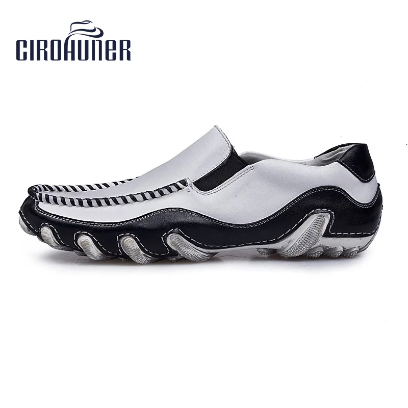 Cirohuner Лето Обувь кожаная для девочек мужские лоферы открытый Повседневное
