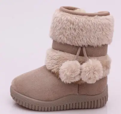 2016 Зима Снег Сапоги Для Детей Мальчиков И Девочек Толстые Теплые Замшевые Снега