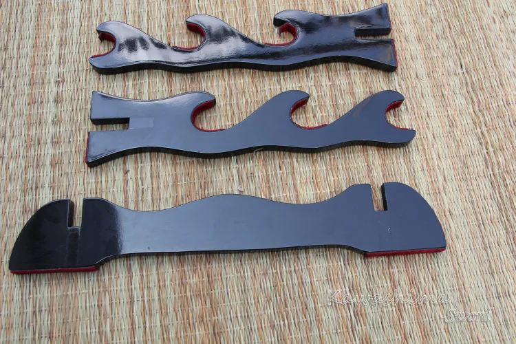 Стенд для демонстрации японского меча подставка из дерева глянцевая