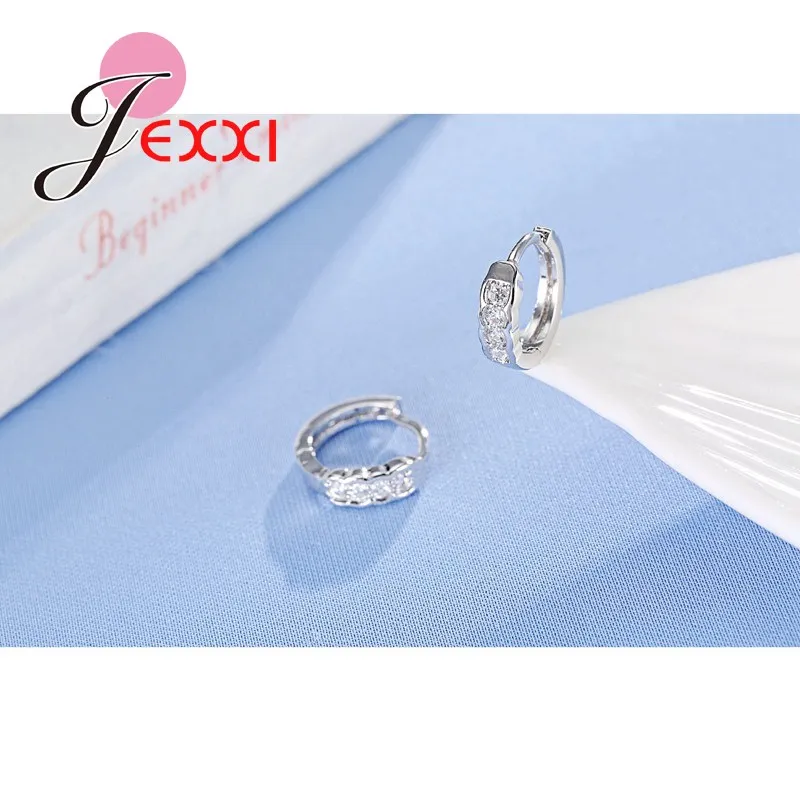 Женские Модные ювелирные изделия женские элегантные серебряные стразы