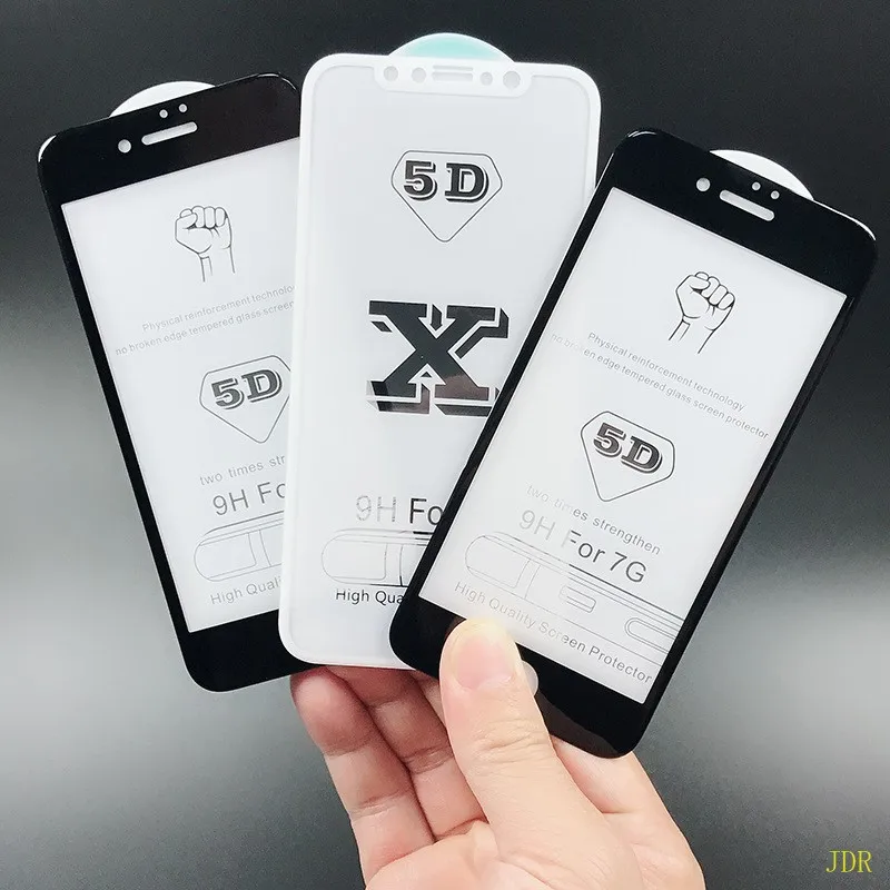 100 шт 5D изогнутая прозрачная пленка из закаленного стекла для iphone X 10 Премиум