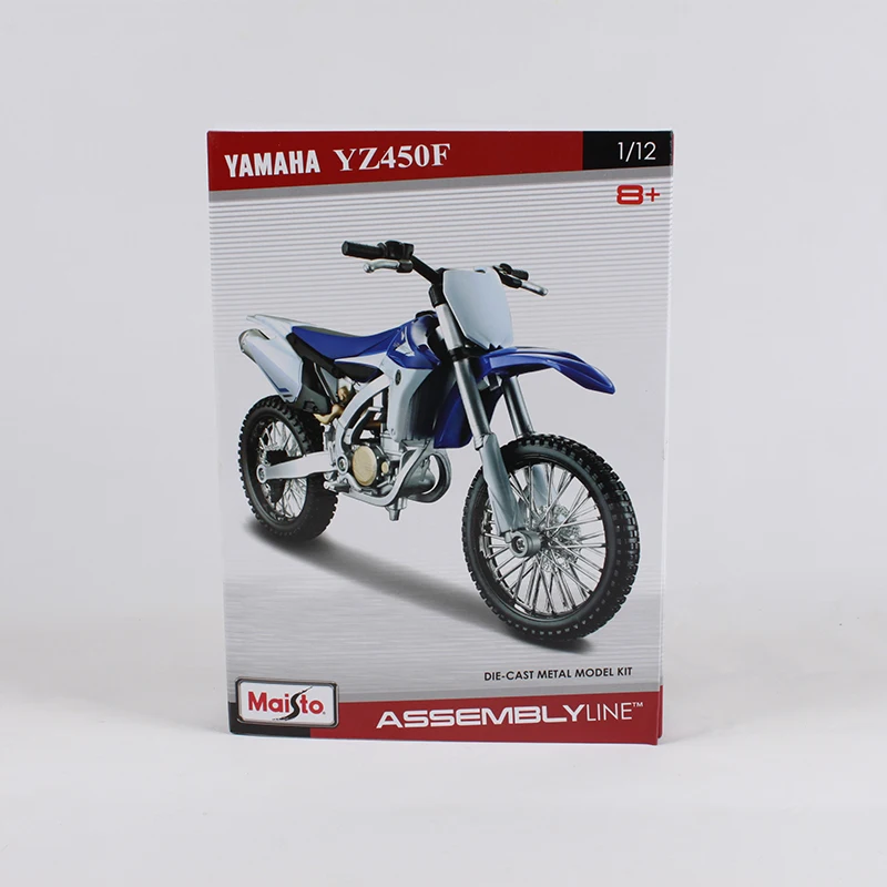 Maisto 1:12 Yamaha yz 450 синий мотоцикл литьевая Металлическая Модель комплекты для сборки