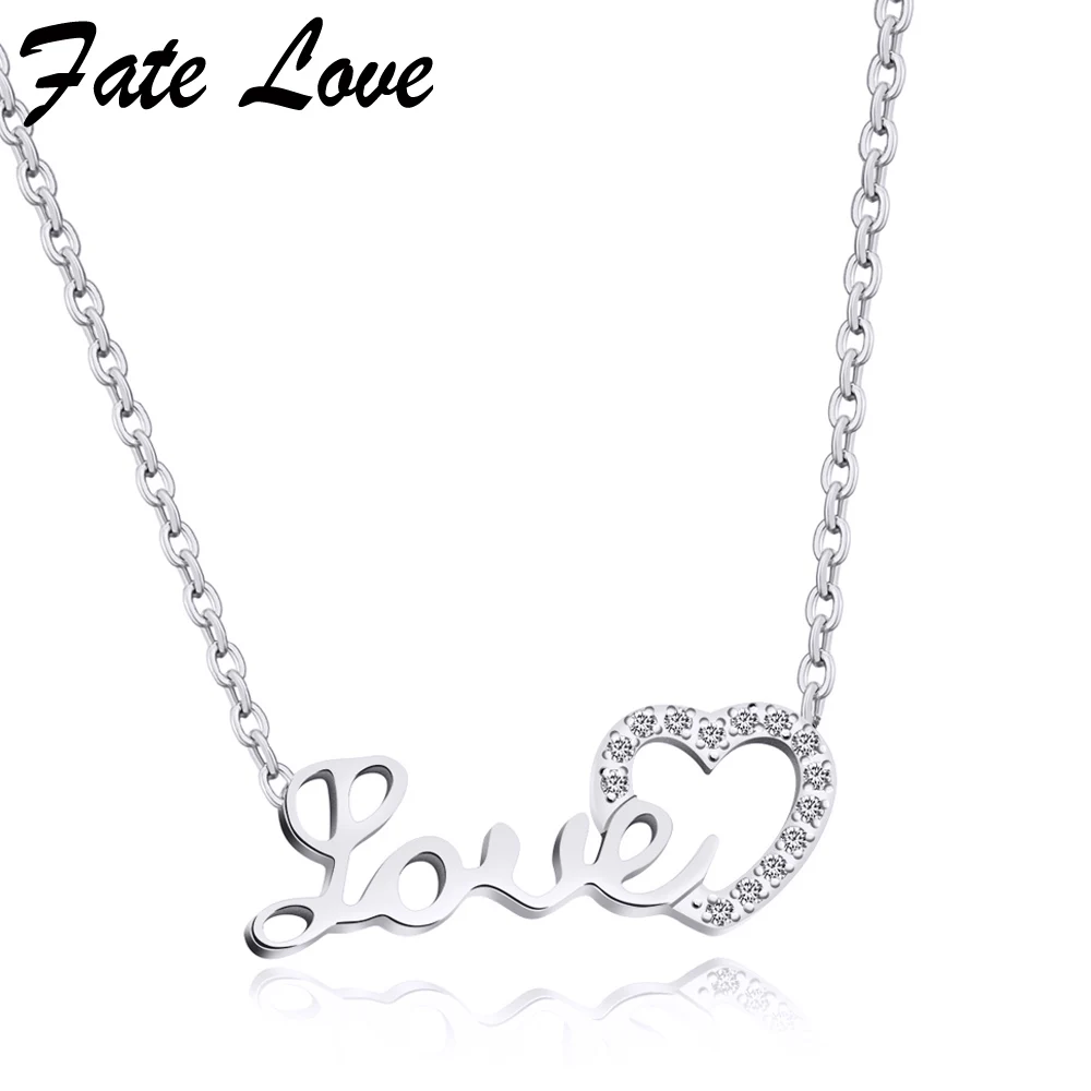 Fate Love милое ожерелье с сердцем Женские Ювелирные изделия Colar 2017 модные ювелирные
