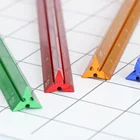 Офисные принадлежности MIRUI измерительный инструмент линейка маленькая пропорция многофункциональная треугольная школьная линейка алюминиевая цветная 15 см