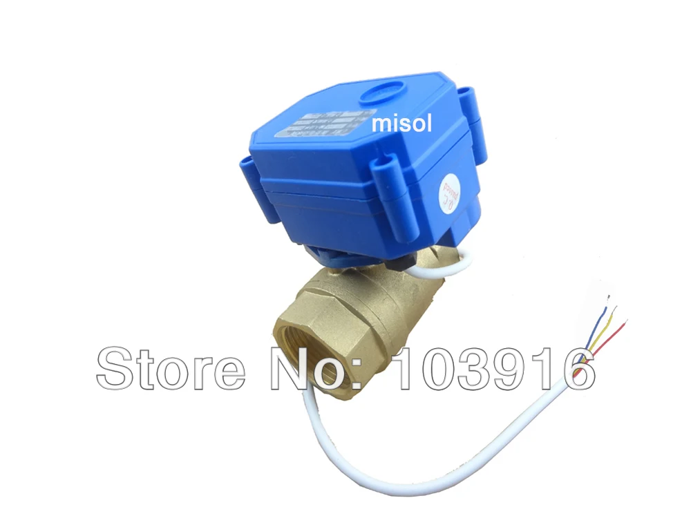 Моторизованный латунный шаровой клапан G3/4 &quotDN20 BSP (уменьшающий порт) 2 ходовой CR02