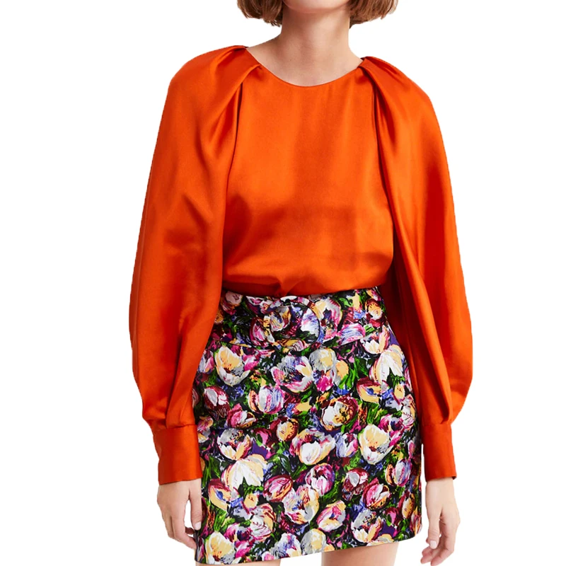 Летний топ 2019 случайные свободные женская одежда Длинные рукава женские топы и