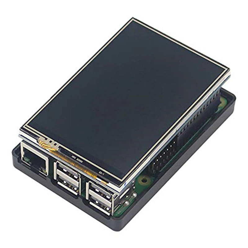 Raspberry Pi 3 5 дюймовый дисплей сенсорный экран + чехол ABS вентилятор радиатор для 3B +/