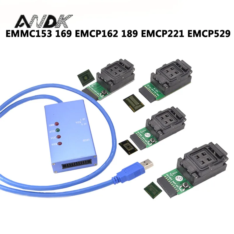 

Universal test socket EMMC153/169 eMCP162/186/221/529 support many different eMMC chips