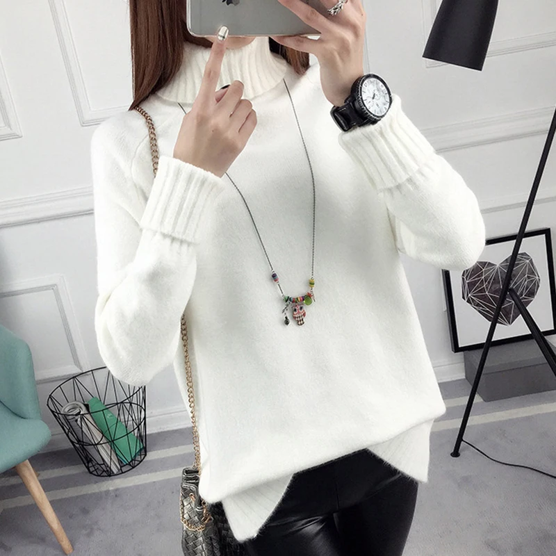 7 цветов женский осенне-зимний свитер теплый высококачественный Женский пуловер