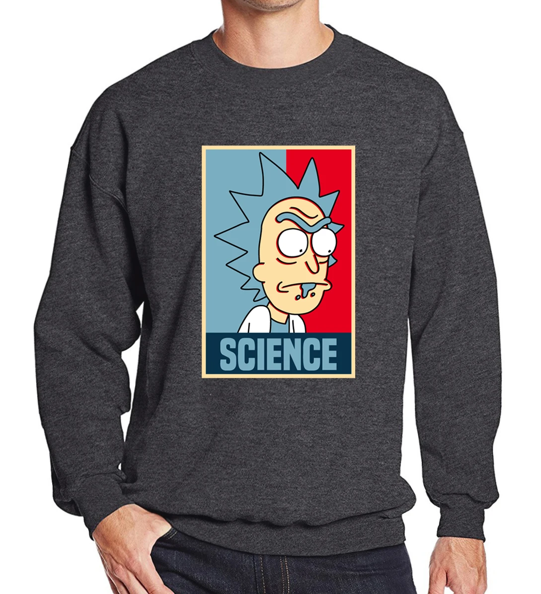 Забавные толстовки SCIENCE RICK AND MORTY с принтом, худи для мужчин, весенние флисовые пуловеры с длинными рукавами, мужские толстовки в стиле хип-хоп - Цвет: dark gray