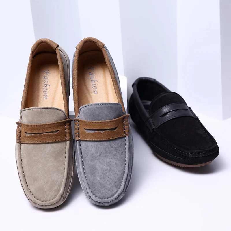 ALCUBIEREE 2019 Spring Casual Penny Loafers for Men Italian Handmade Boat Shoes Slip on Moccasins Quality Leather Driving | Обувь