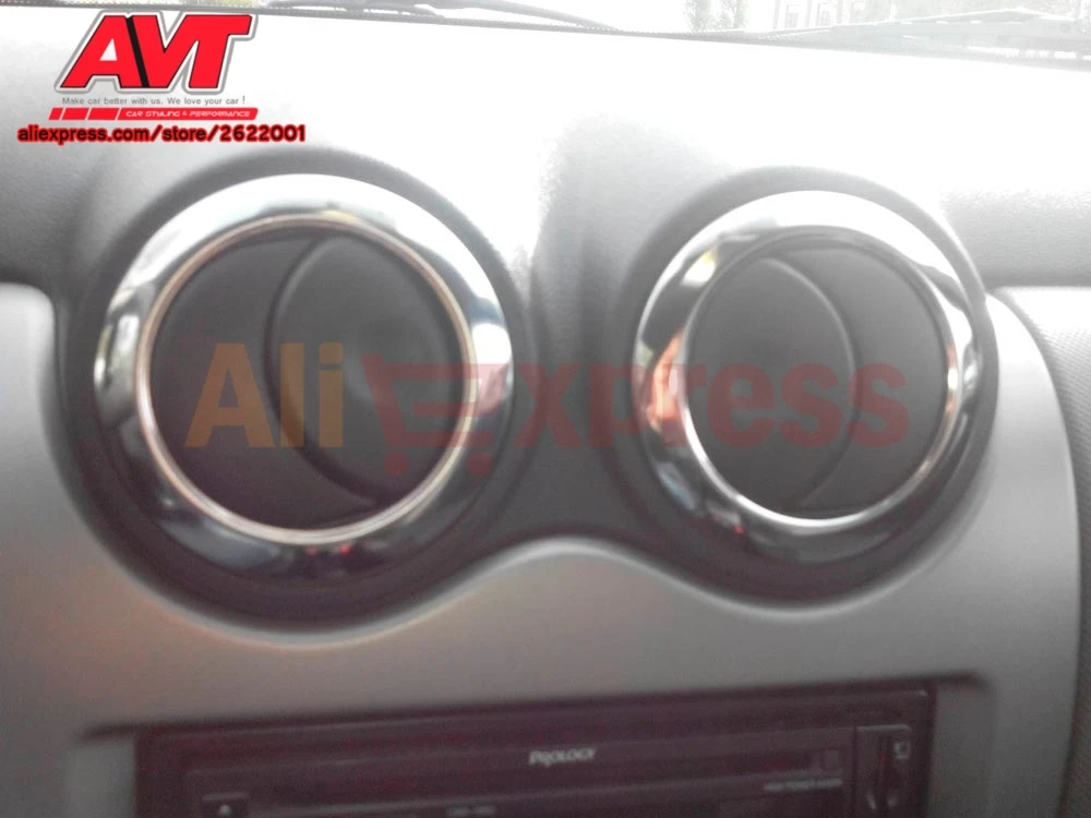 Хромированная Крышка для дефлекторов воздуха Renault Duster 2010 2018 дизайн салона