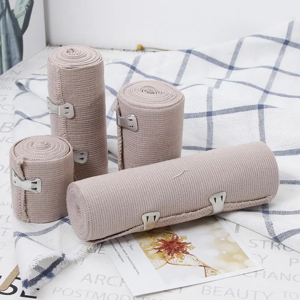 

4 Type Health Care Sport First Aid Bandage Hook Closure Rubber Elastic Bandage Elastic & Breathe Protection But Hurt Your Wound